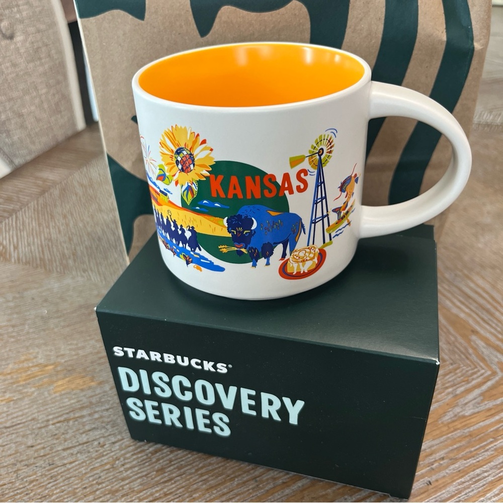 NEW 2024 STARBUCKS Kansas DISCOVERY SERIES COFFEE CUP MUG 14 OZ